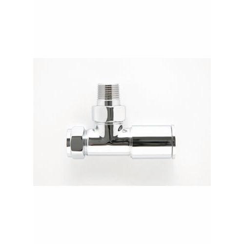 135400 ANGLED CHROME TOWEL RAIL VALVES PAIR PRORAD Image 1