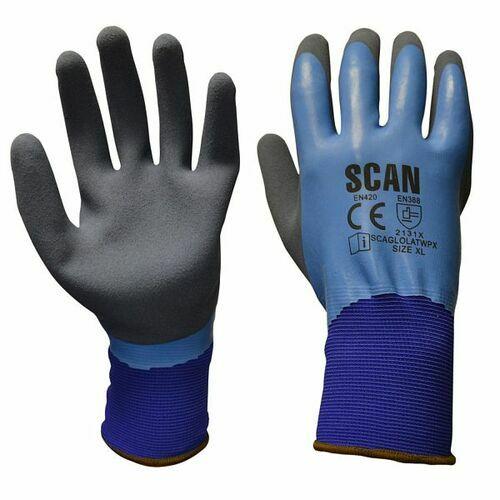 Scan Size 9 Double Dipped Waterproof Latex Gloves
