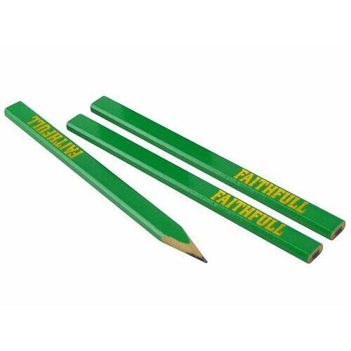 Faithfull Green Hard Carpenters Pencils Pack of 3 FAICPG