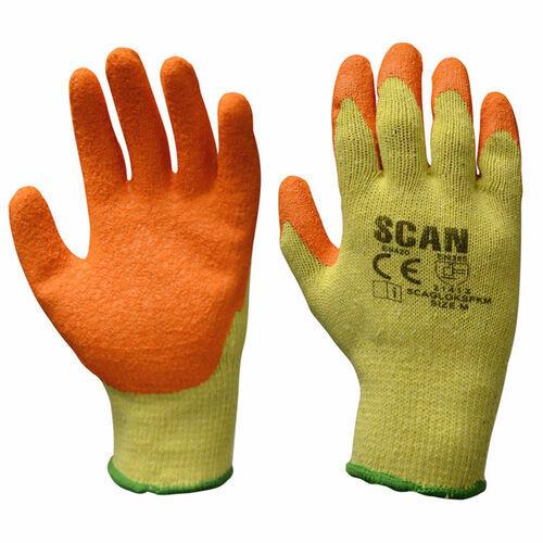 Scan Large Knit Shell Latex Palm Gloves Pack of 12 Pairs