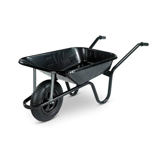 The Contractor 85L Black Heavy Duty Builders Wheelbarrow