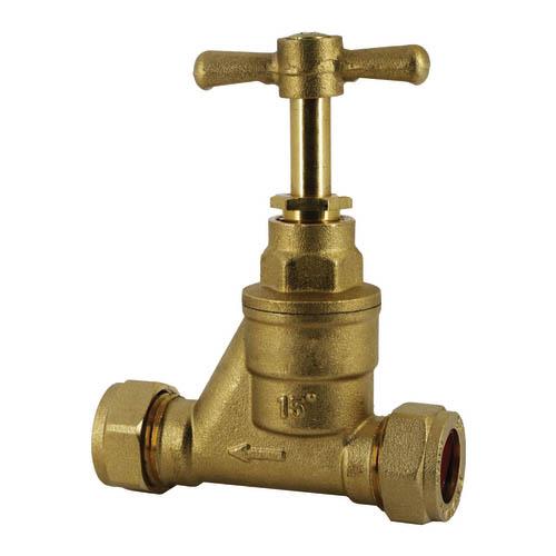 15MM BRASS STOP TAP BS1010 Image 1
