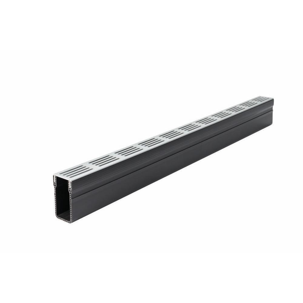 1000MM ACO SLIMLINE THRESHOLD DRAIN WITH ALUMINIUM GRATE Image 1