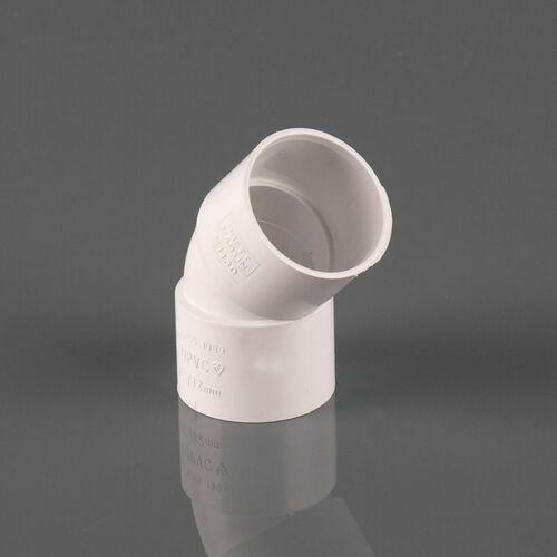 Brett Martin Waste White Solvent Weld Obtuse Bend (40mm 135 Degree)