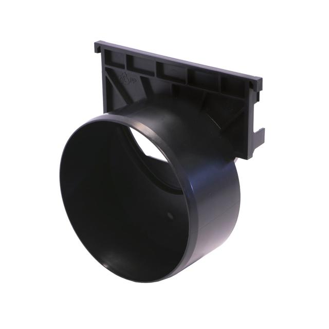 ACO M100D Silver Polypropylene Universal Outlet End Cap