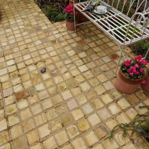 100X100X40-70MM FOSSIL NATURAL STONE SETT PAVESTONE Image 1