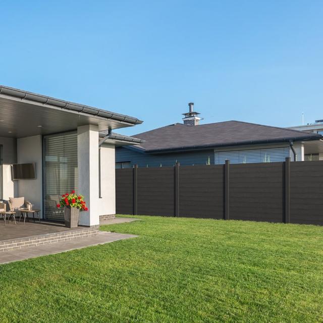 ArborFence Dark Grey Composite Fence Panel Kit (5 Panels - 1200 x 9000mm)