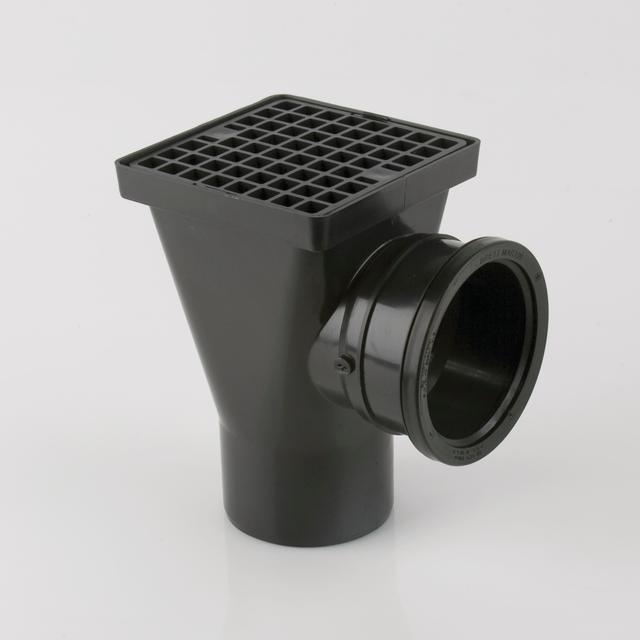 Brett Martin Square Hopper with Horizontal Inlet & Grid (160 x 110mm)