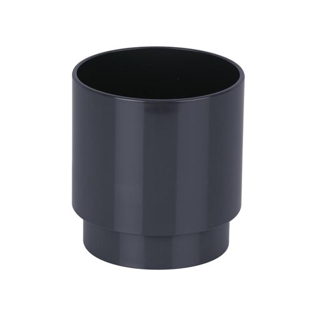 Brett Martin Anthracite Half Round Pipe Connector (68mm)
