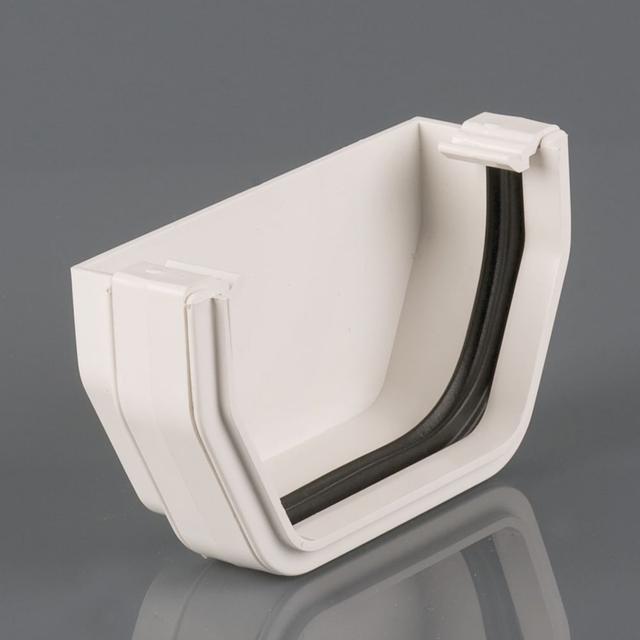 Brett Martin Arctic White Square External Stop End (114 x 65mm)