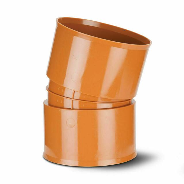 Polypipe Polysewer Double Socket Bend (300mm 15 Degree)