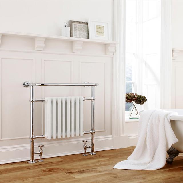 Kartell K-RAD Crown Chrome & White Designer Towel Rail